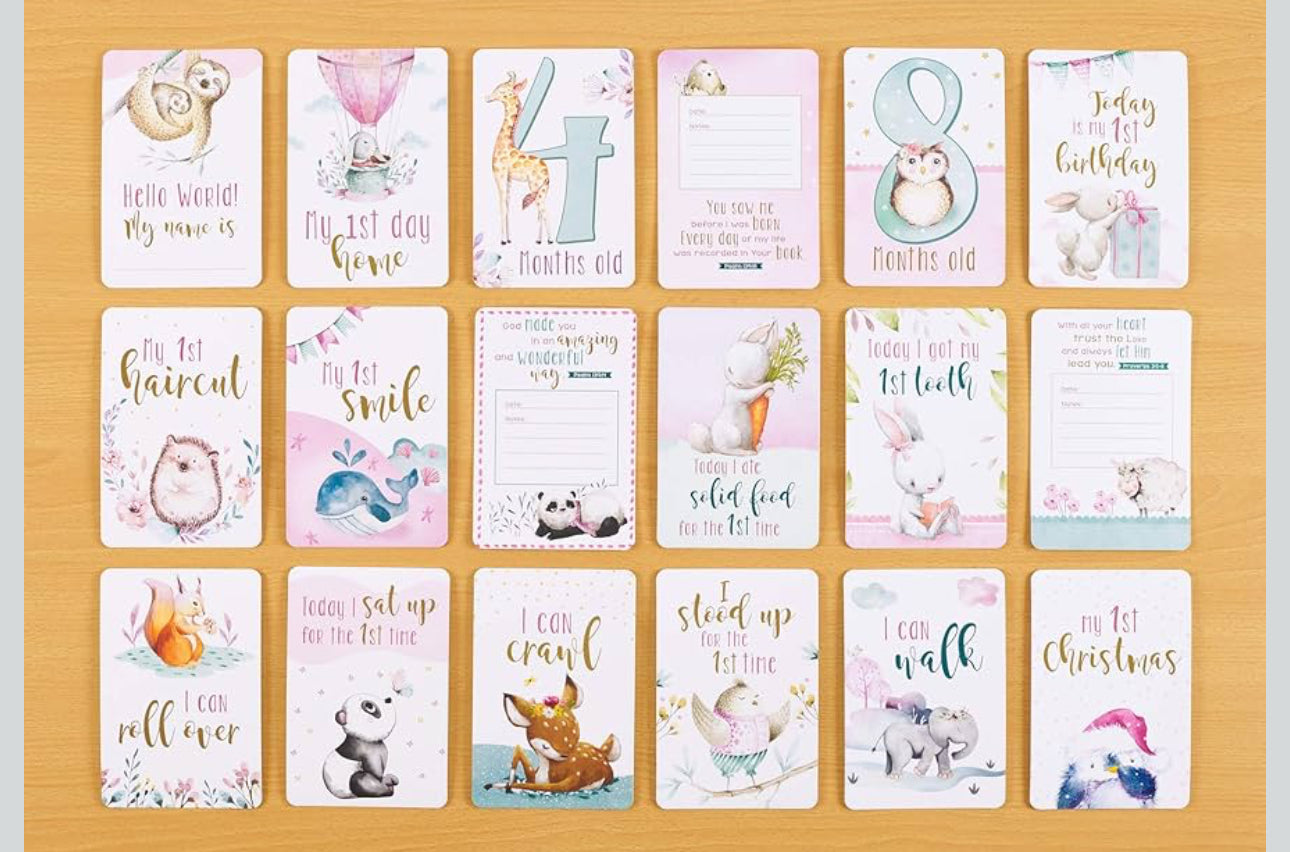 Baby Girl Milestone Crds