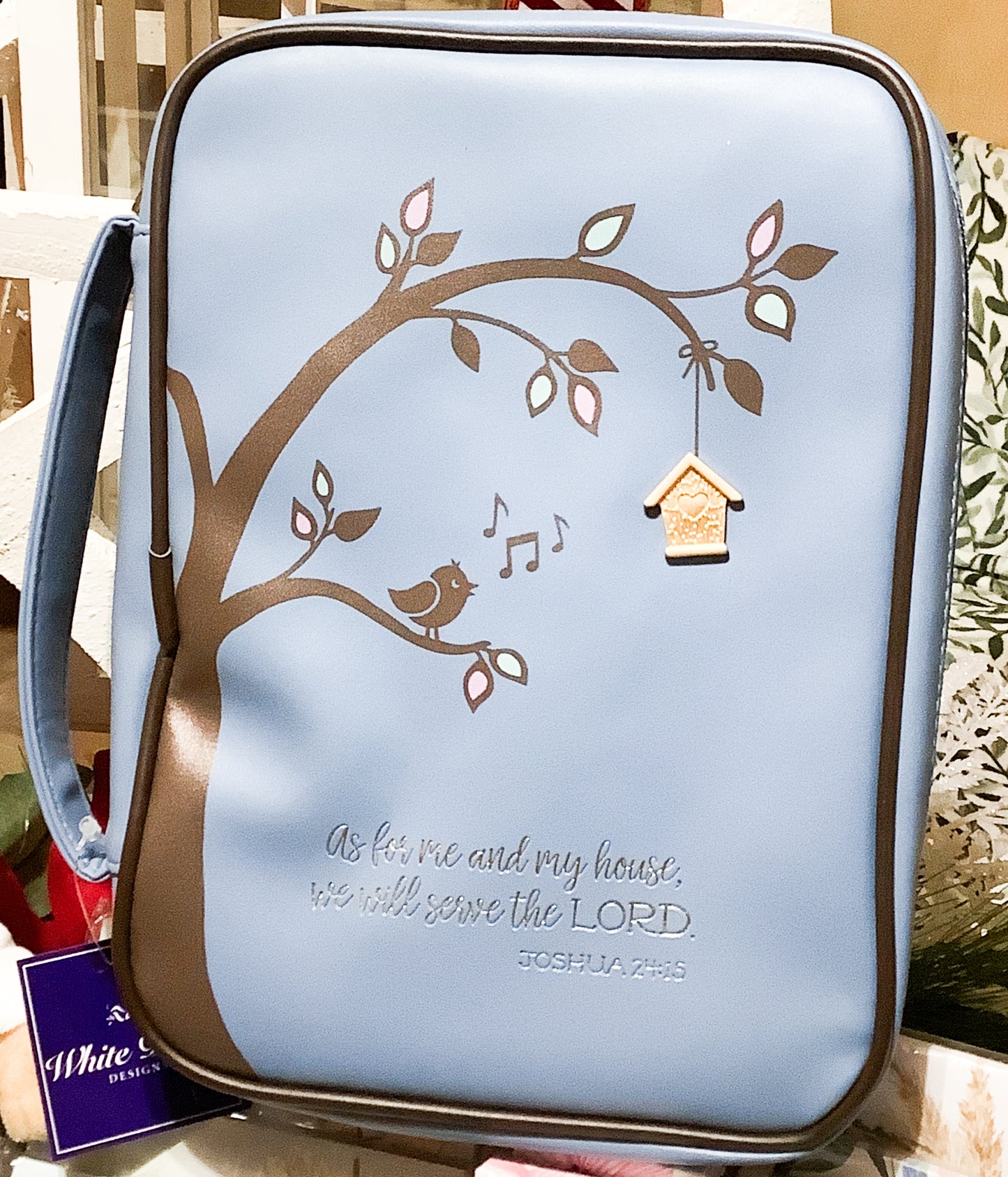 Blue Leather Bible Cover