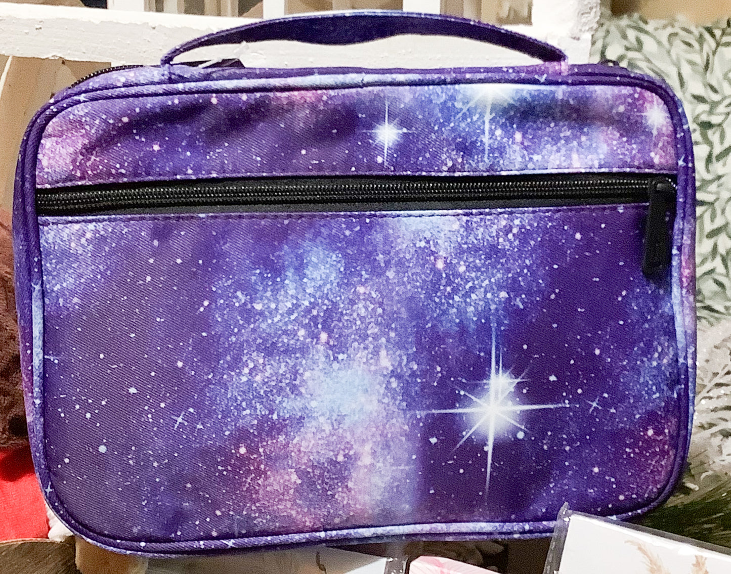 Purple Star Dust Canvas Material Bible Cover XL