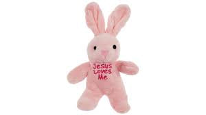Pink Bunny Jesus Loves Me