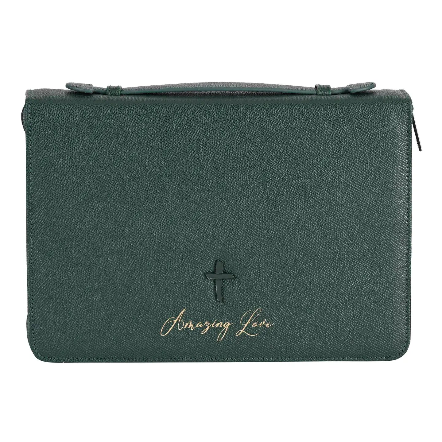 Green Leather Bible Cover XL