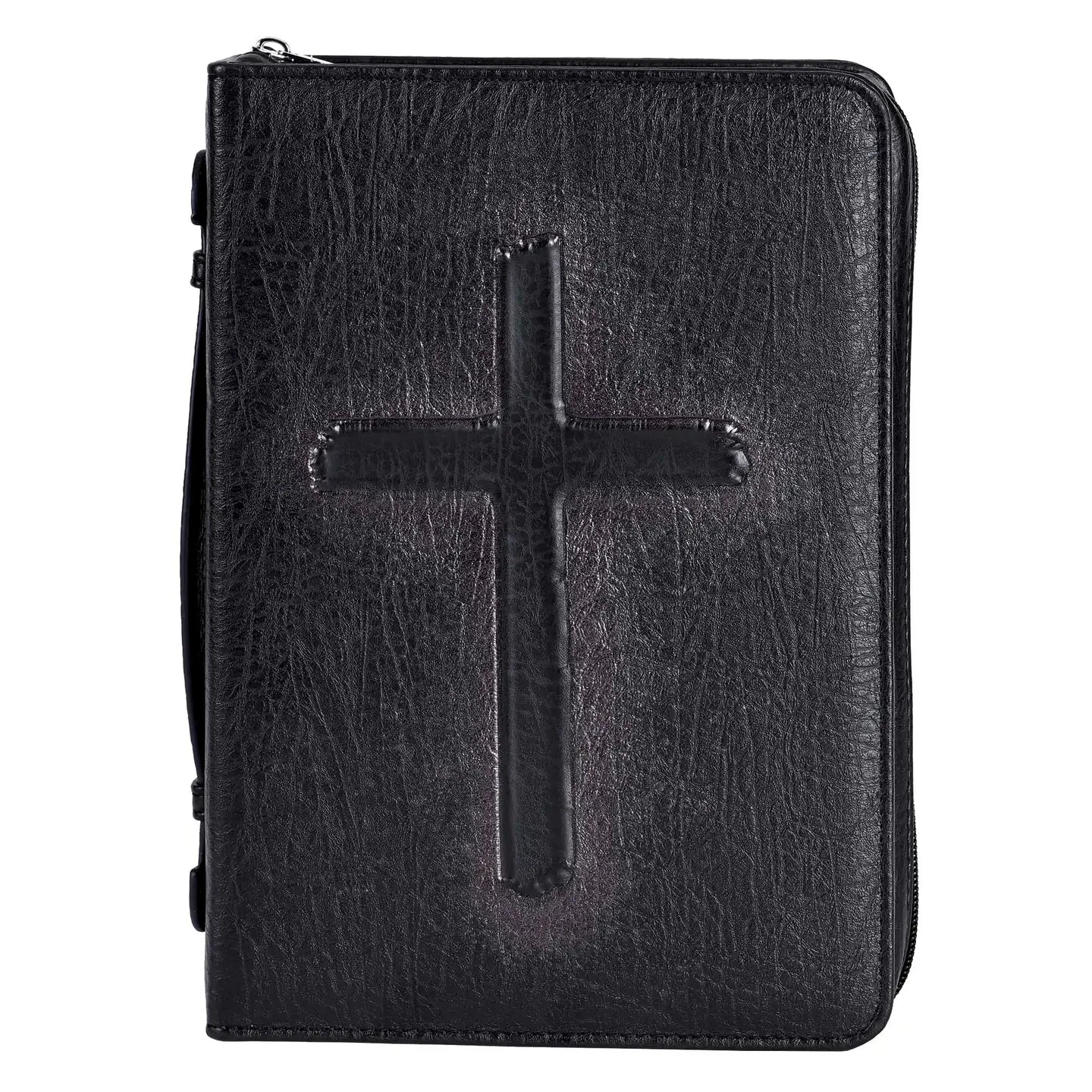 Black and Brown Large Bible Cover With Cross
